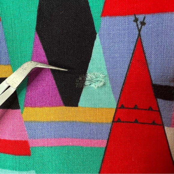 Vintage Wrangler Abstract Geometric Short Sleeve Button Up Western Shirt L XL - Picture 7 of 10